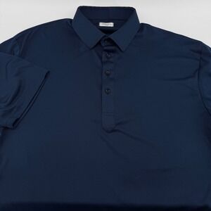 Collars & Co Mens XL Navy Blue Short Sleeve Performance Polo Shirt Dress Collar